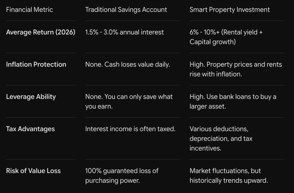 comparison a typical high-yield savings account against the reality of building wealth